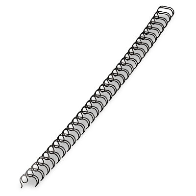Fellowes Wire Bindings, 1/2'' Diameter, 100 Sheet Capacity, Black, 25/Pack