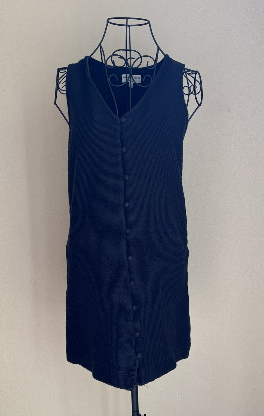 Madewell Texture & Thread Button Front Ribbed Tan… - image 1