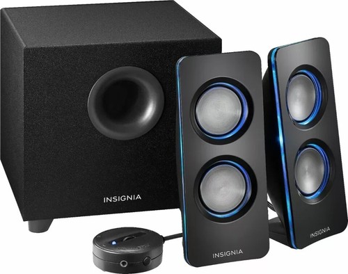 Insignia NS-Insi5004BT 2.1 Altoparlanti Bluetooth Illuminati - Nero (3 Pezzi) - Foto 2 di 4