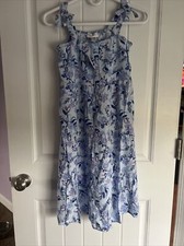 NEW NWT Children  s place Girls Size 10/12 Long Blue Floral Beautiful Dress
