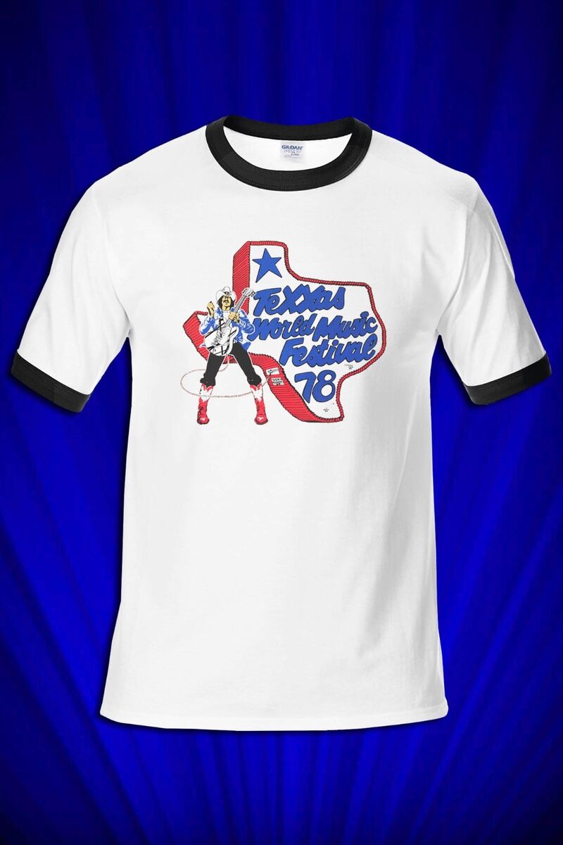 Texxas Jam 1978 Vintage Tour RINGER Shirt FREE S&H Van Halen Texxas Jam 1978 Vintage Tour RINGER Shirt FREE S&H Van Halen