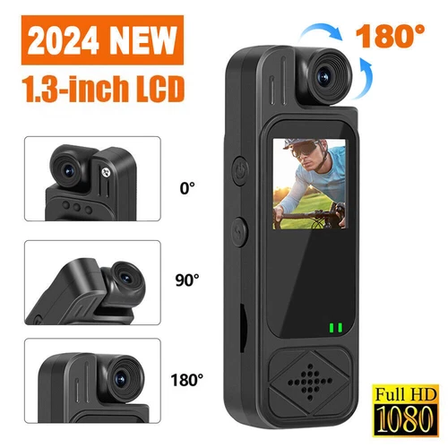 20 Hour 1080P Camcorder Mini Police Body Camera HD 180° Video DVR IR Night Cam - Picture 5 of 23