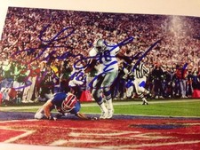 Leon Lett Signed 4x6 Photo Auto Dallas Cowboys Superbowl