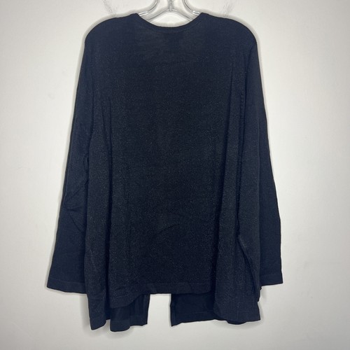 Liz & Me Women’s Cardigan Sweater Size 2X Black Metallic Single Button New - Picture 6 of 7