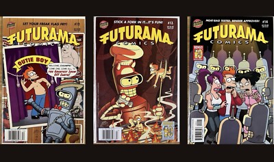 Futurama Comics Issue #12 #13 #14 2003 Bongo Comics! Fry, Bender, Lila, Zoidberg