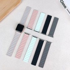 Silicone Magnetic Band For Apple Watch Ultra 2 Sport Bracelet for iWatch 10 SE 5