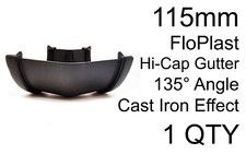 115mm FloPlast Cast Iron Effect 135 Degree Angle Hi-Cap Deepflow Gutter RAH2