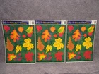 (3) Classic Clings Reusable Window Decorations Autumn Fall Leaves Changing Color