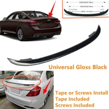 Fit For 2017-2021 Genesis G80 Sedan Rear Trunk Lip Spoiler Wing Black Universal
