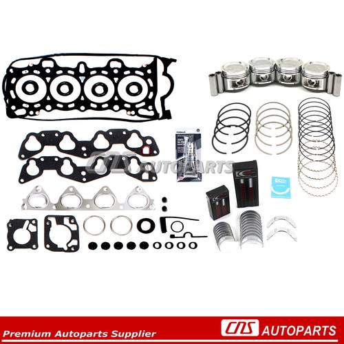 For 9295 Honda Civic EX Si 1.6L SOHC Head gasket Set Piston+Ring Bearing D16Z6 eBay
