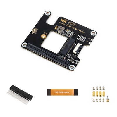 Waveshare PCIe To M.2 Adapter for Raspberry Pi 5, Protocol M.2 Solid State Drive