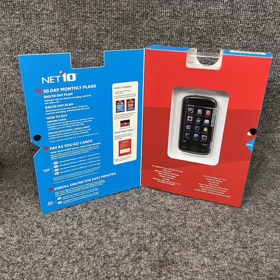 New Motorola EX124G Net 10 No Contract Cell Phone Not Scanned For Activation - Image 3 of 4