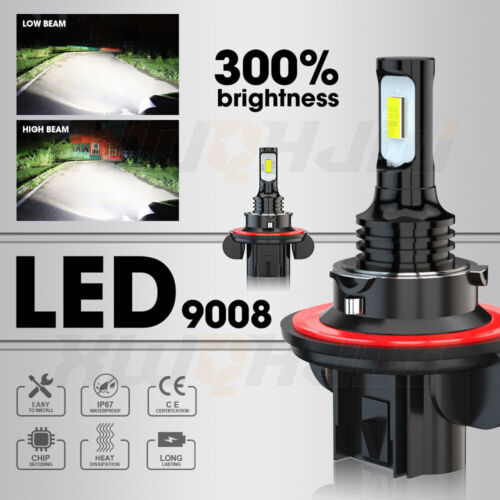 For Pontiac Solstice 2006-2009 -2x 9008 H13 Car Front Light Bulbs H/L Combo Kit - Foto 2 di 11