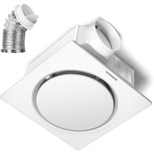 Bathroom Exhaust Fan 110 CFM with EC Motor Quiet Ceiling Vent Constant Airflow