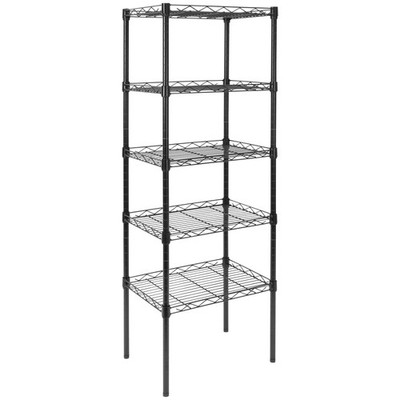 mount-It! 5 Tier Metal Shelving Unit, Adjustable Wire Shelves,16W x 11.25D in