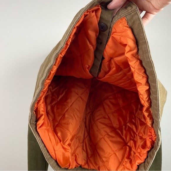 Orvis Buffalo Solid Brown Green Button Front Shir… - image 5