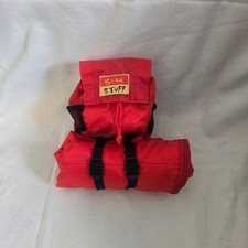 Build-A-Bear Workshop Red Camping Hiking Backpack with Attached Sleeping Bag