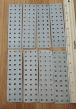 Gilbert Erector Set Part MF 5" Cadmium Plated Steel Base Plate Lot of 8 Nice