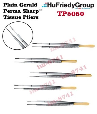 6 Pcs HU FRIEDY Plain Gerald Perma Sharp  Tissue Pliers MPN TP5050