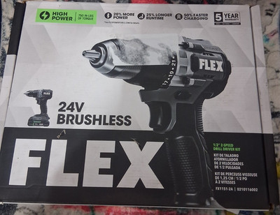 FLEX FX1151-2A 24V Brushless 1/2'' Drill Driver Kit, , Charger, Case NO BATTERY