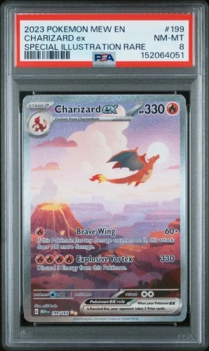 New Listing2023 POKEMON EN-151 199 CHARIZARD EX SPECIAL ILLUSTRATION RARE PSA 8 NEAR MINT