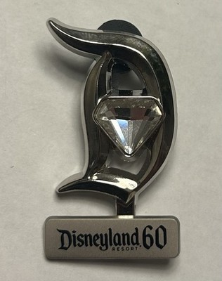 Disneyland - Diamond Celebration - 60th Year - Hinged Jeweled Jewel Pin