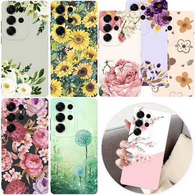 Flower Phone Case For Samsung Galaxy A35 A36 A16 S24 FE S25 S26 Bumper TPU Cover