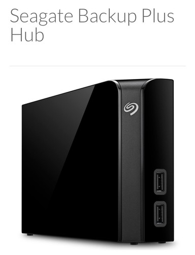 Seagate Backup Plus Hub 6TB HDD Ext Hard Drive + Power Adapter - TESTED REMAN