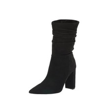 Nine West Womens 7.5 M Black Denner Block Heel Mid Calf Boots NIB MI4