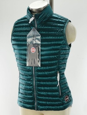COLMAR Dark Leaf Green EXPOSE Lightweight Quilted Down Vest 42 US 6 NWT