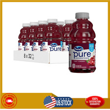Pure Unsweetened Tart Cherry, 100 Tart Cherry Juice,32 Fl Oz Bottle Pack of 8 