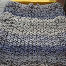 Homemade Crocheted Long Lap Blanket/baby Blanket One Of Kind Snapdragon Stitch