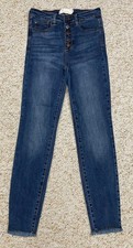 Altard State Women's Jeans 27/5 Skinny Ankle High Rise Button Fly Blue (27x27)