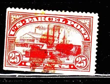 S26AA1  NICE USED  LH 25C PARCEL POST   STAMP - 1913