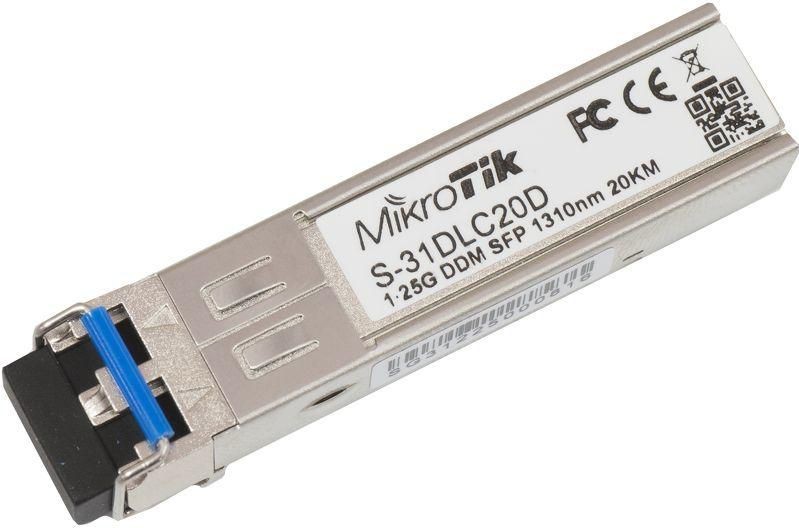 MikroTik S-31DLC20D Network Transceiver – SFP 1.25G 1310nm LC 20km SM