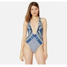 The Bikini Lab Womens Blue Pink One Piece sz S