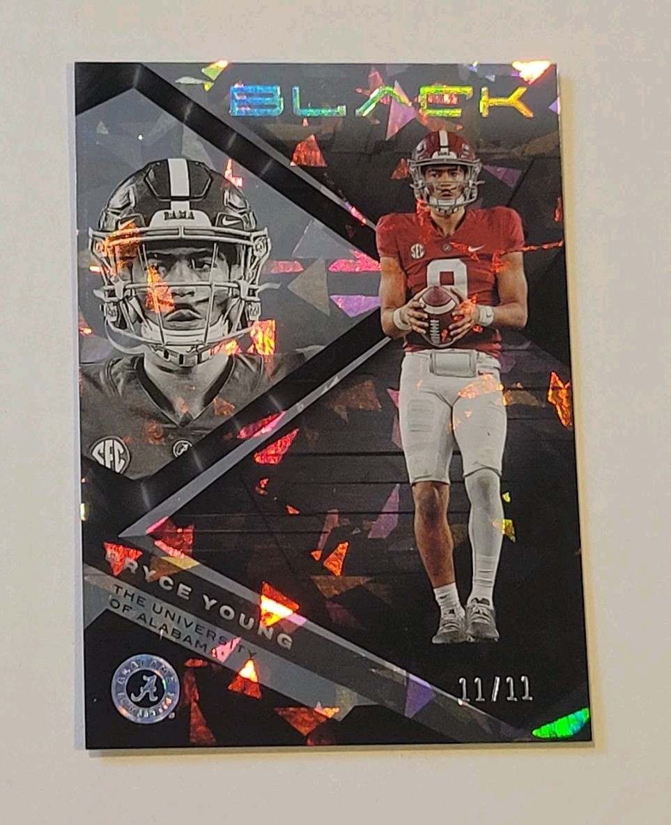 Bryce Young Panini Chronicles Draft Picks Black #1 Cracked Ice
