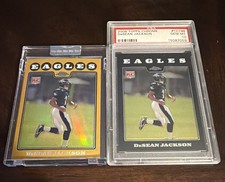 DeSean Jackson 2008 Topps Chrome 1 Rookie Card PSA 10, 1 Gold Refractor Sealed