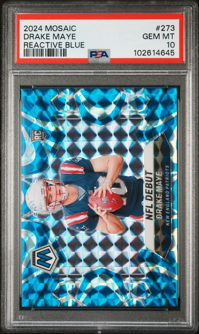 Drake Maye Panini Mosaic #273 Reactive Blue