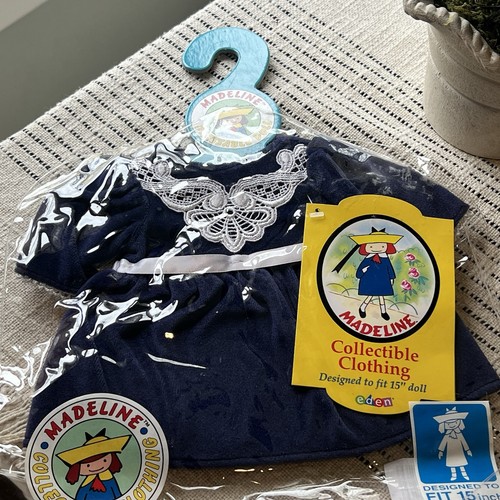 Madeline 15 inch Doll Ragdoll Navy Blue Dress Eden Collectible Clothing