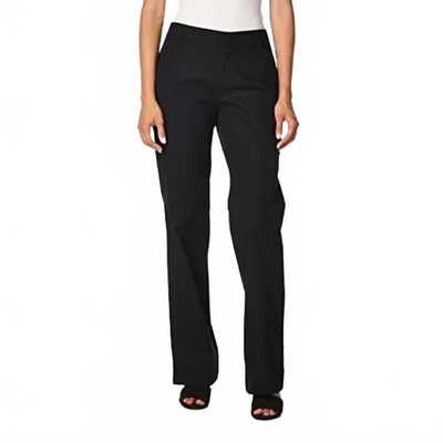 Dickies, Black, Women s Relaxed Straight Stretch Twill Pants