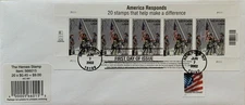 Hideaki Nakano B-2 American Responds Stamps Make a Difference 9-11 NYC Firemen