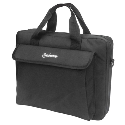 Manhattan London Laptop Bag 14.1"" Top Loader Black Low Cost Accessories Pocket S