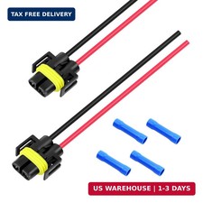 2 Pcs H11 H8 H9 880 881 Waterproof Socket Wiring Harness