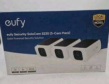 3-Pack Eufy SoloCam S230 2K Solar Spotlight Wireless WIFI Security Cameras--New
