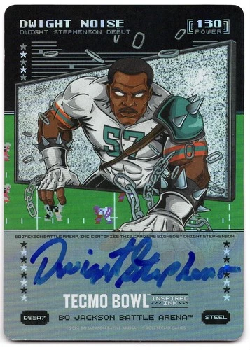 BO JACKSON BATTLE ARENA TECMO BOWL DWIGHT NOISE /DWIGHT STEPHENSON INSPIRED INK