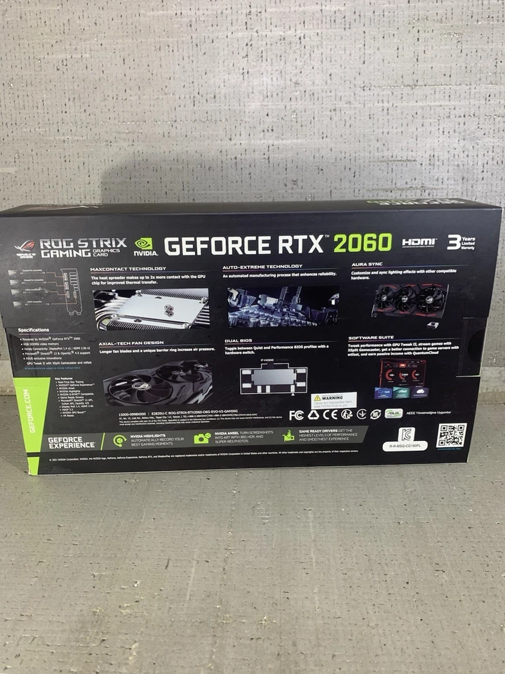 ASUS ROG STRIX GeForce RTX 2060 6GB Gaming Graphics Card  Nvidia New in box - Image 2 of 2