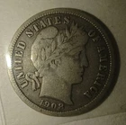 1908-D U.S. Silver Barber Dime - Very Fine + 90% Silver 🥈