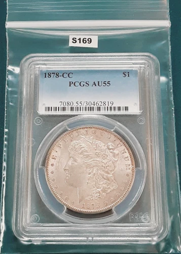 1878 CC Silver Morgan Dollar! PCGS AU55!    Nice coin!   S169