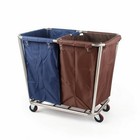 Hotel Laundry Cart Foldable Laundry Cart with Wheels Silent for Hotels, Janitors
